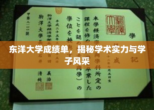 东洋大学学子风采大揭秘，一纸成绩单彰显学术实力与卓越风采