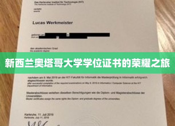 奥塔哥荣耀，新西兰学位证书的非凡之旅
