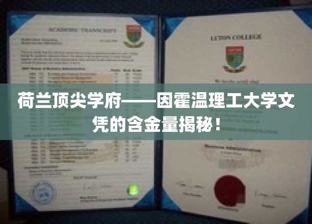 揭秘荷兰顶级学府，因霍温理工大学文凭的非凡价值！