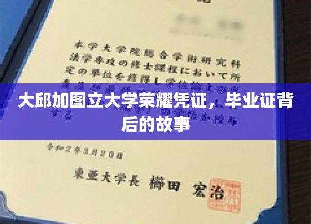 大邱加图立大学毕业证，揭开荣耀背后的传奇篇章