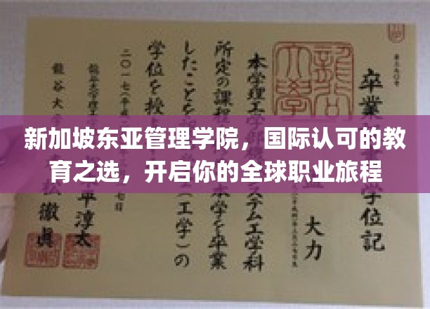 新加坡东亚管理学院，国际认可的教育之选，开启你的全球职业旅程