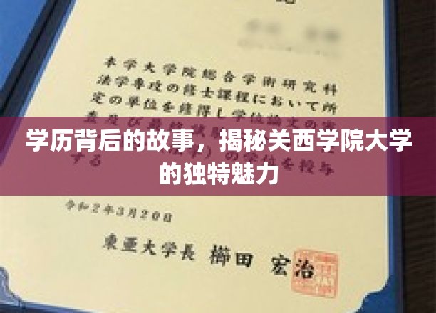 探寻关西学院大学，学历背后那些不为人知的传奇魅力
