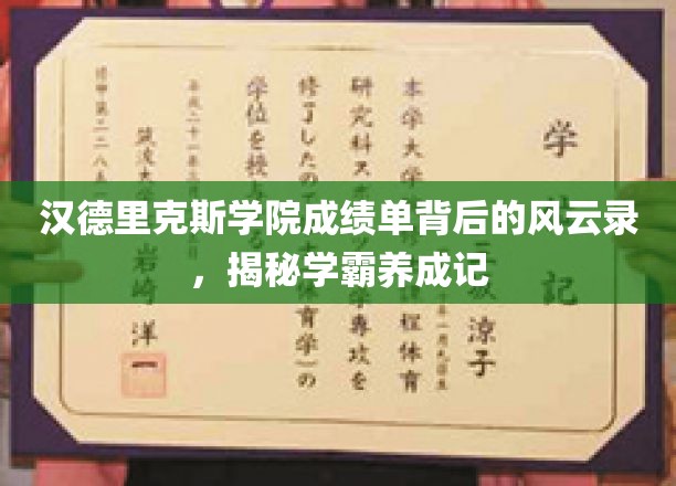 学霸传奇，汉德里克斯学院成绩单背后的秘密世界