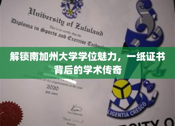 南加大学位背后的奥秘，探寻一纸证书的学术传奇之路