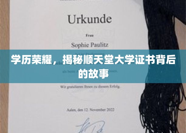 顺天堂大学证书，探寻学历背后的传奇历程