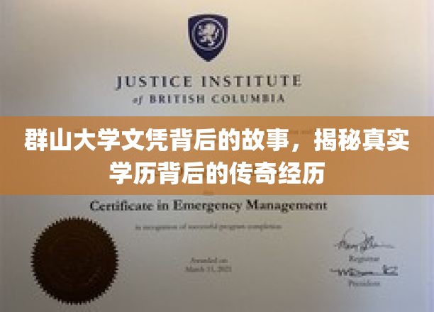 群山深处，学历传奇，探寻群大文凭背后的非凡旅程