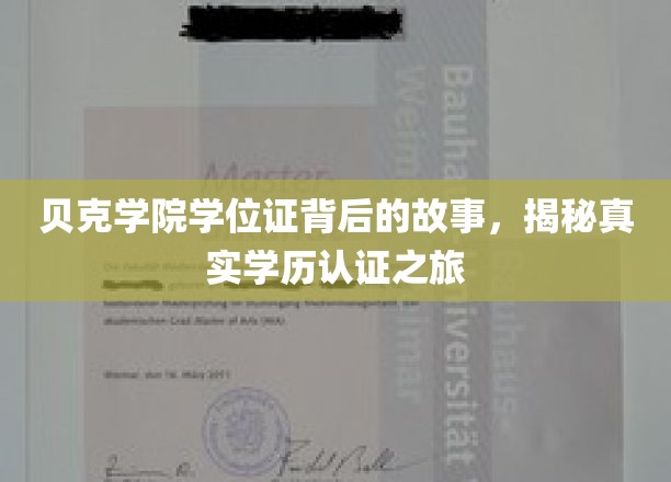 探寻贝克学院学位证之谜，一场揭秘学历认证的奇妙旅程