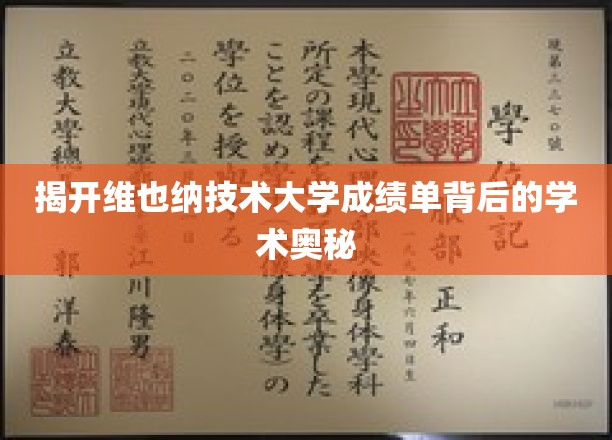 探索维也纳技术大学成绩单的学术密码