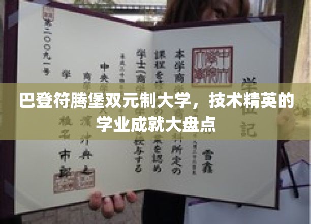 巴登符腾堡双元制精英之路，技术翘楚的璀璨学业纪事