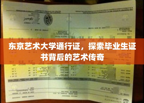 东京艺术大学毕业证书，揭秘艺术英才的通行证传奇