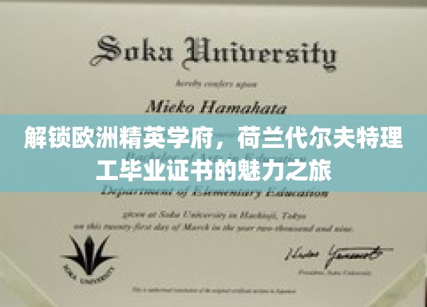 欧洲精英学府通行证，荷兰代尔夫特理工，揭秘毕业证书的全球影响力