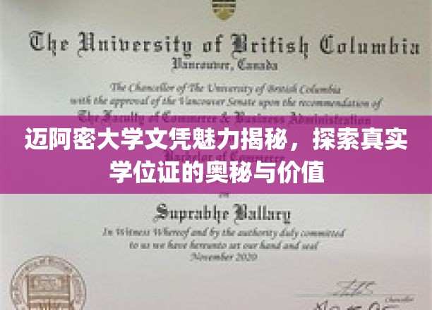 迈阿密大学学位证背后的故事，揭秘名校文凭的非凡价值