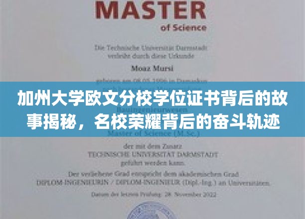加州大学欧文分校学位证书背后的故事揭秘，名校荣耀背后的奋斗轨迹