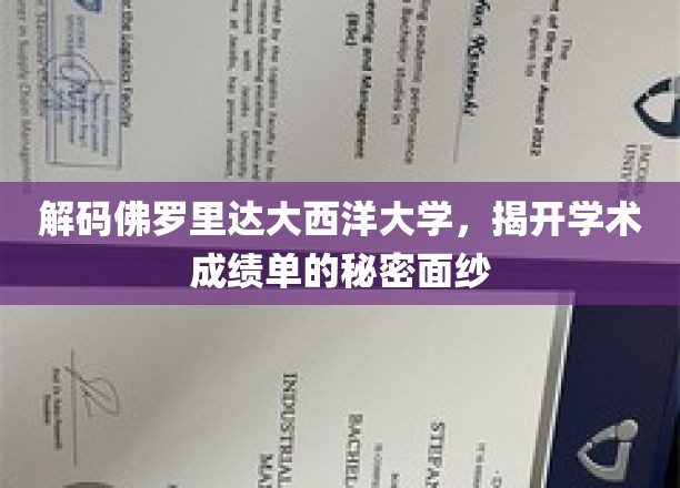 解码佛罗里达大西洋大学，揭开学术成绩单的秘密面纱