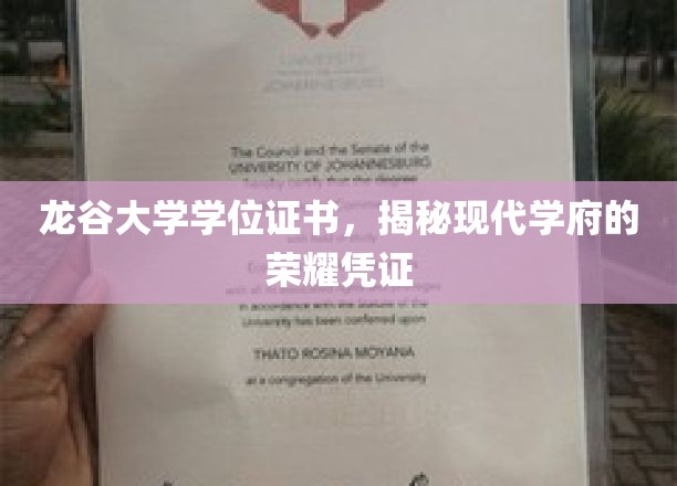 龙谷荣耀，一纸学位，见证现代学府的辉煌时刻