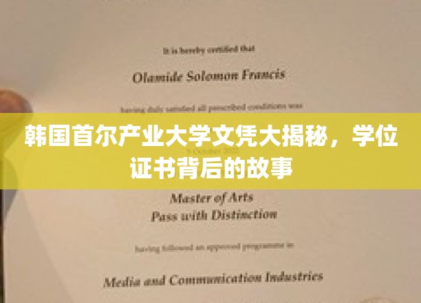 揭秘首尔产业大学，学位证书背后的不凡历程
