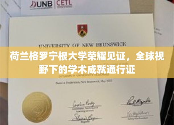 荷兰格罗宁根大学荣耀见证，全球视野下的学术成就通行证