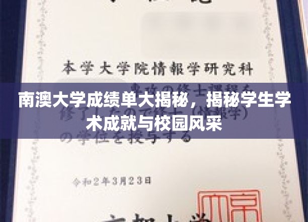 南澳大学成绩单深度解析，揭秘学子学术成就与校园风采