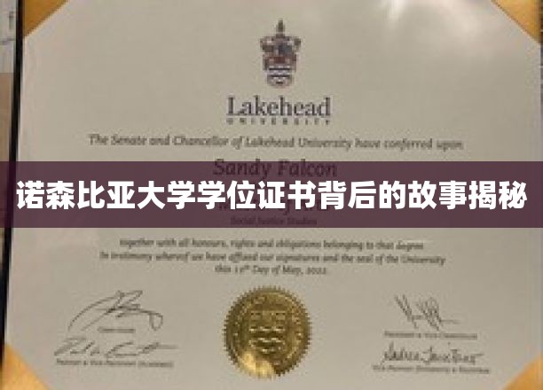 揭开诺森比亚大学学位证书背后的传奇历程