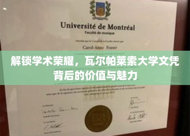 解锁学术荣耀，瓦尔帕莱索大学文凭背后的价值与魅力