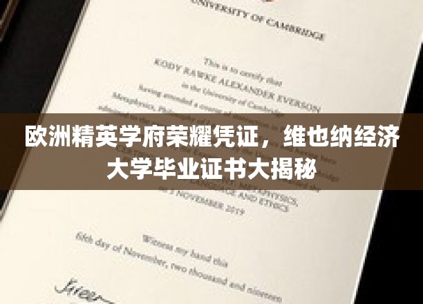 揭开维也纳经济大学精英殿堂的秘密，毕业证书背后的荣耀故事