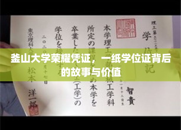 釜山荣耀，揭秘学位证背后的传奇与珍贵