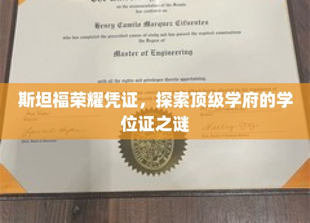 解码斯坦福荣耀，探寻世界顶级学府学位证的奥秘