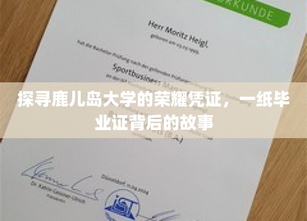 探寻鹿儿岛大学的荣耀凭证，一纸毕业证背后的故事