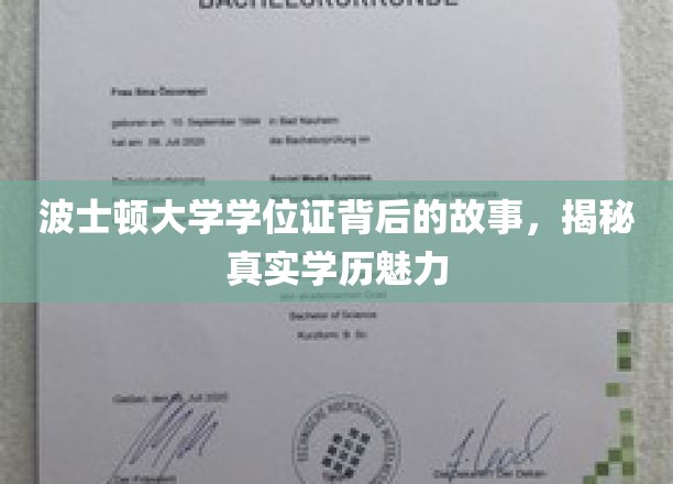 波士顿大学学位证背后的传奇，探寻学历背后的无限魅力