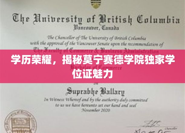 莫宁赛德学院学位证，揭开学历荣耀的神秘面纱