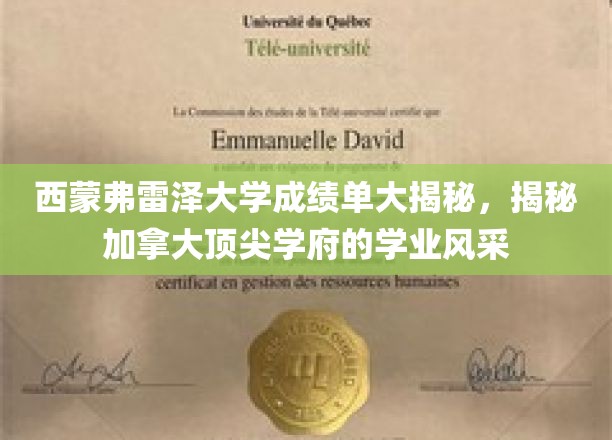西蒙弗雷泽大学成绩单大揭秘，揭秘加拿大顶尖学府的学业风采