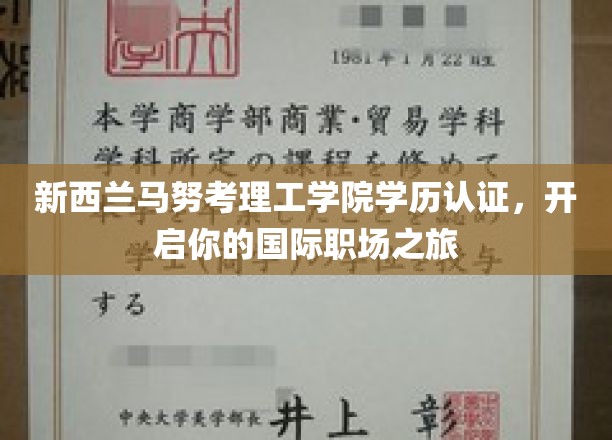 跨越国界，马努考理工学院学历助力你扬帆国际职场舞台