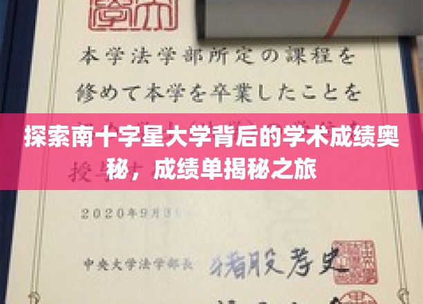 解码南十字星大学卓越成就，揭秘学术辉煌背后的秘密之路