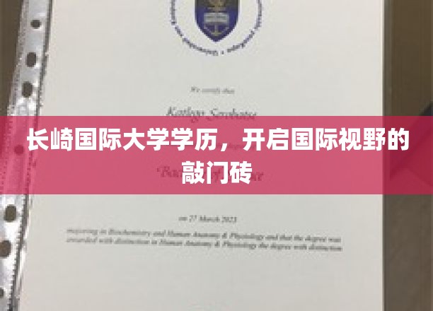 长崎国际大学文凭，解锁全球视野的留学之门