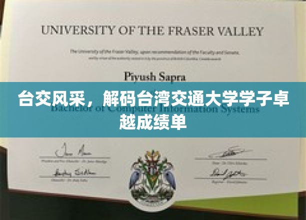 台湾交大骄子，解码卓越学子的台交传奇