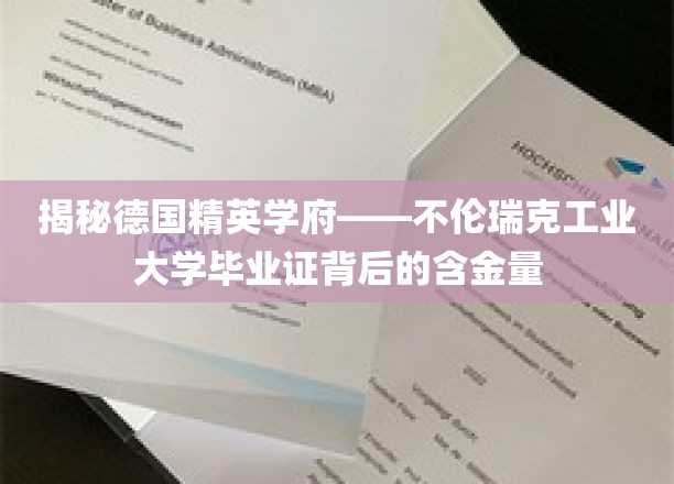 探寻德国顶尖学府——不伦瑞克工业大学毕业证的无穷魅力