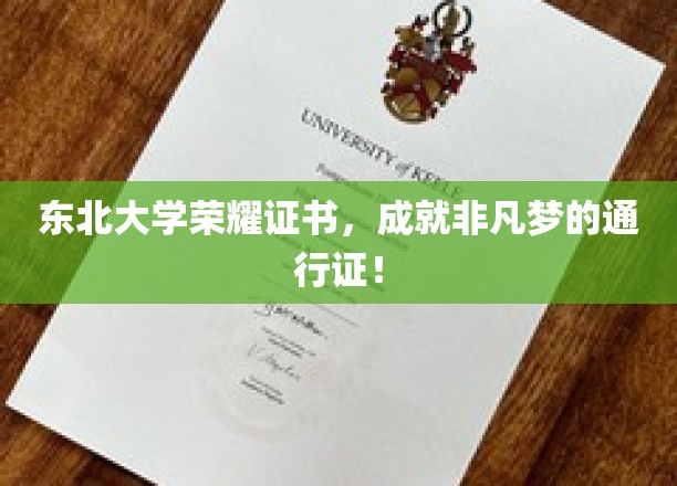 东北大学荣耀证书，开启非凡梦想之旅的专属凭证