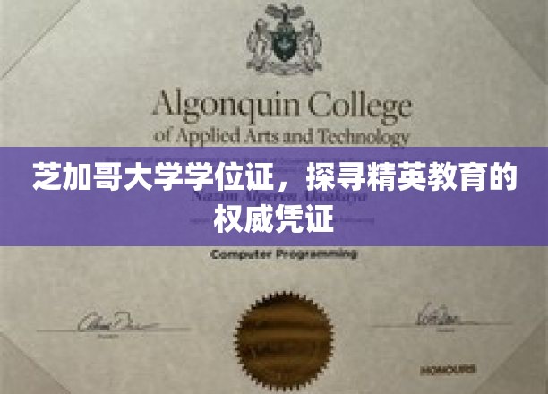芝加哥大学学位证，探寻精英教育的权威凭证