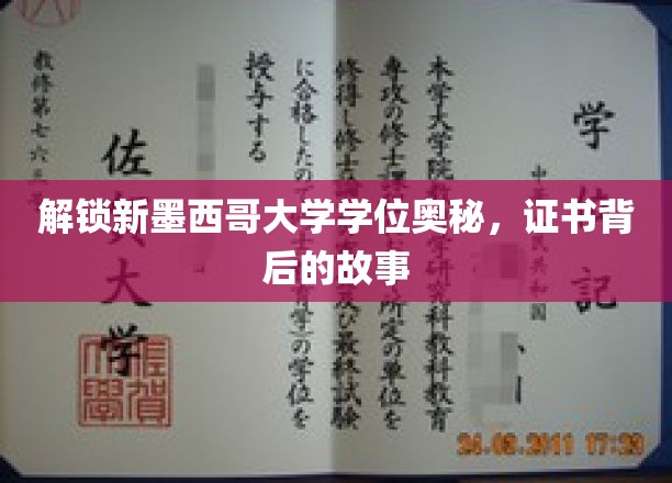 新墨西哥大学学位探寻，揭开学历证书背后的传奇之旅