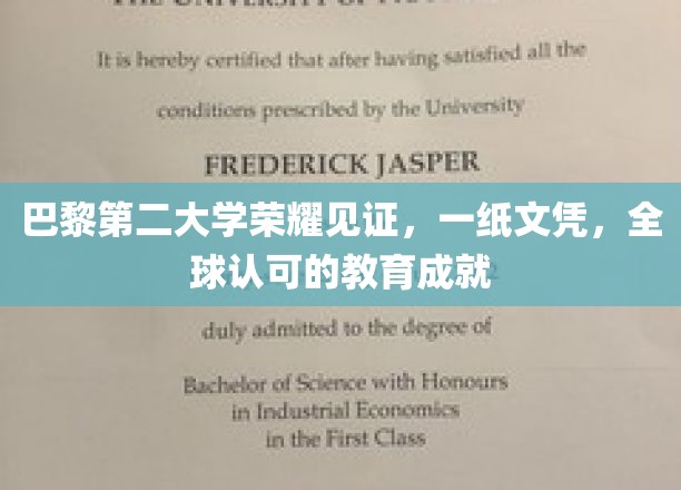 巴黎第二大学荣耀加冕，国际通行证，成就非凡教育之旅