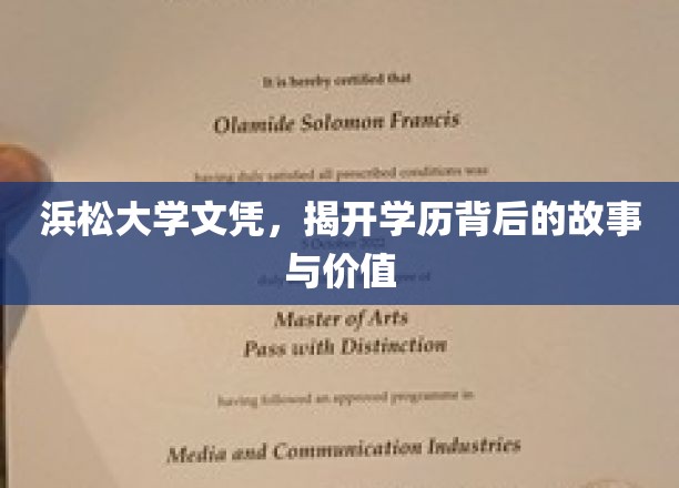 浜松大学文凭，揭开学历背后的故事与价值