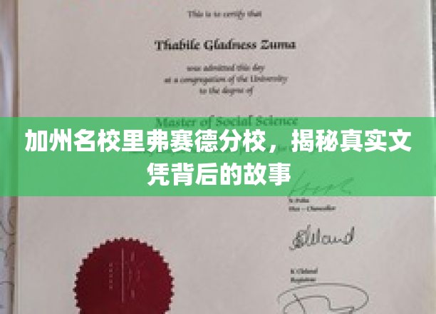 加州名校里弗赛德分校，揭秘真实学历背后的故事
