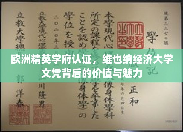 欧洲精英学府认证，维也纳经济大学文凭背后的价值与魅力