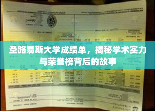 圣路易斯大学成绩单，深度解析学术实力与荣誉榜背后的故事