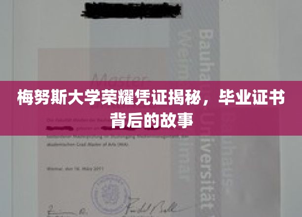 探寻梅努斯大学荣耀凭证，毕业证书背后的传奇之旅