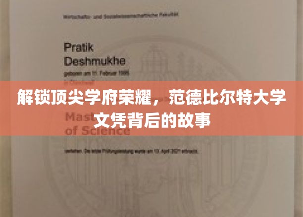 揭开范德比尔特大学卓越文凭的神秘面纱