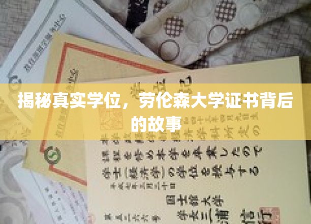 学历背后，劳伦森大学证书的真相探秘之旅