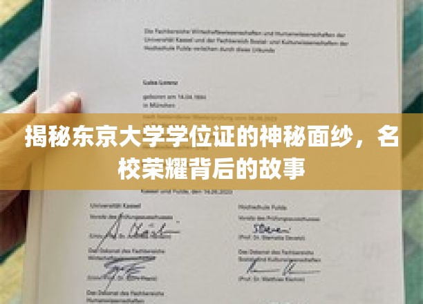 揭开东京大学学位证的面纱，探寻名校荣耀背后的传奇故事