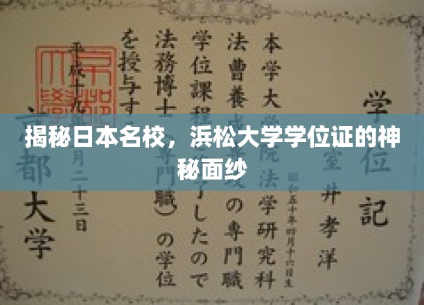 揭秘日本名校，浜松大学学位证的神秘面纱