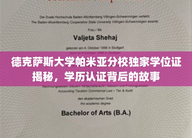 解码德克萨斯大学帕米亚分校学位证，揭开学历认证的神秘面纱